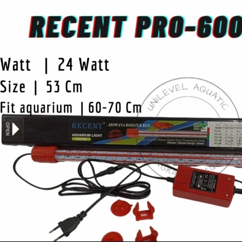 LAMPU ARWANA BOOSTER RED RECENT PRO  600