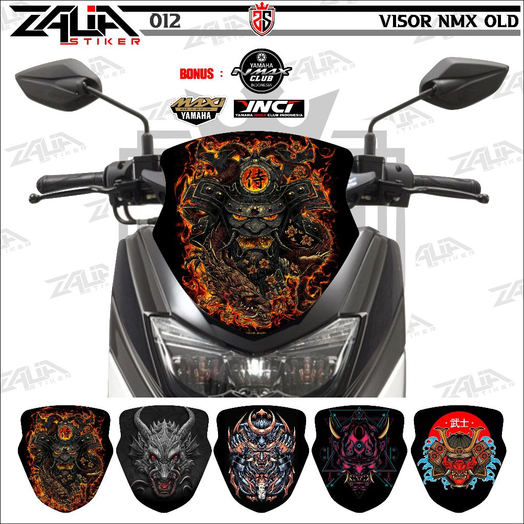 Stiker visor Winshield yamaha  Nmax Old 155  2015-2019 NAGA KEREN (012) / stiker  Winshield  gambar 