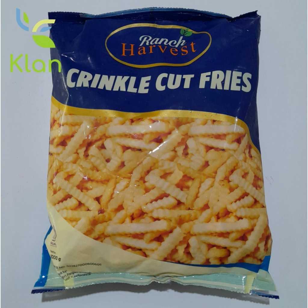 

RANCH HARVEST CRINKLE CUT 1KG/ KENTANG GORENG/ FRENCH FRIES KENTANG BEKU 1KG