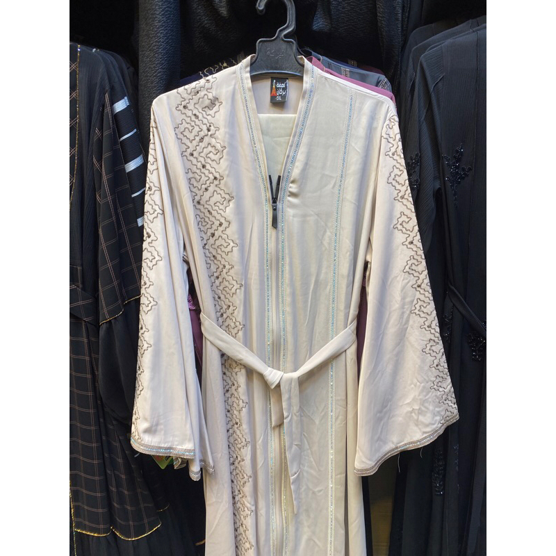ABAYA PUTIH TULANG / IMPORT ASLI MESIR