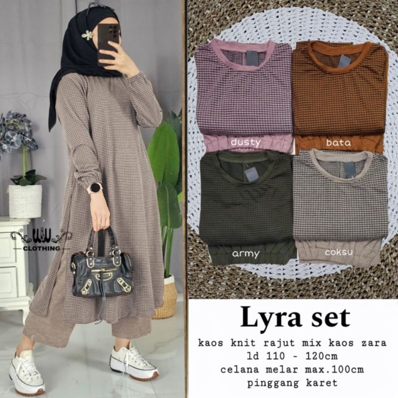LYRA SET//KAOS KNIT RAJUT//KAOS RAJUT//KAOS RAJUT WANITA
