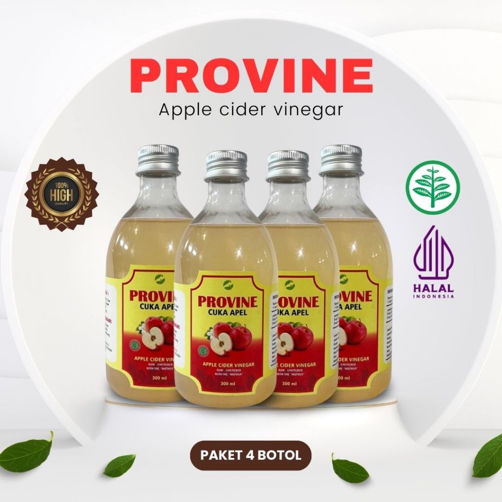 

PROVINE CUKA APEL MURNI ORIGINAL PAKET 4 BOTOL | PROVINE APPLE CIDER VINEGAR DIET SEHAT ALAMI 100% CUKA SARI APEL ASLI | KONTROL GULA DARAH DENGAN CARA ALAMI | OBAT BATU EMPEDU | OBAT SAKIT LAMBUNG