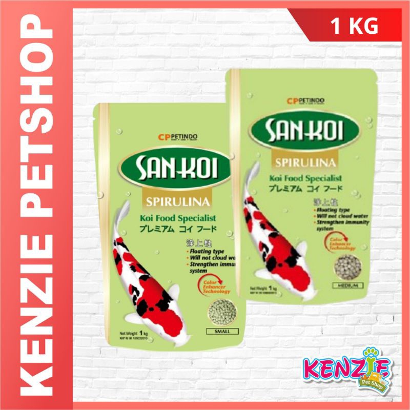 San Koi Sankoi Spirulina Koi Food Specialist 1 Kg - Pakan Ikan untuk Mempercantik Warna Koi
