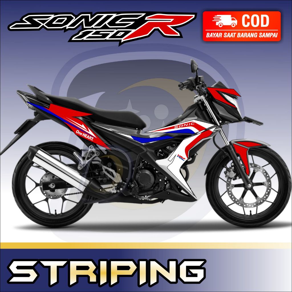 Striping Lis Honda Sonic 150R Striping Variasi Sonic 150 R Stiker Motor Sonic 150R Simple