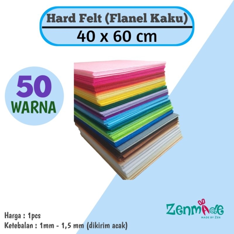 Hard Felt 40x60cm • Stiff Felt • Flanel Kaku Premium • Non Woven Felt