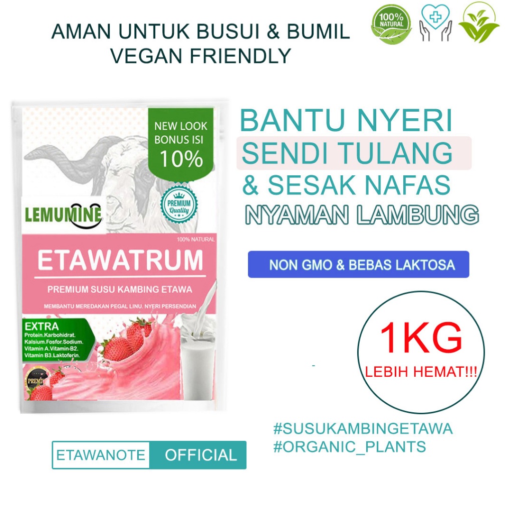 

Susu Kambing Etawa Bubuk 1kg Choco Untuk Tulang Dan Sendi Susu Tulang Dan Sendi Susu Etawa Untuk Paru Bubuk Murni susu kambing skygoat etawalin susu sendi dan tulang etawaku platinum susu gomilk etawa Lemumine (1KG)