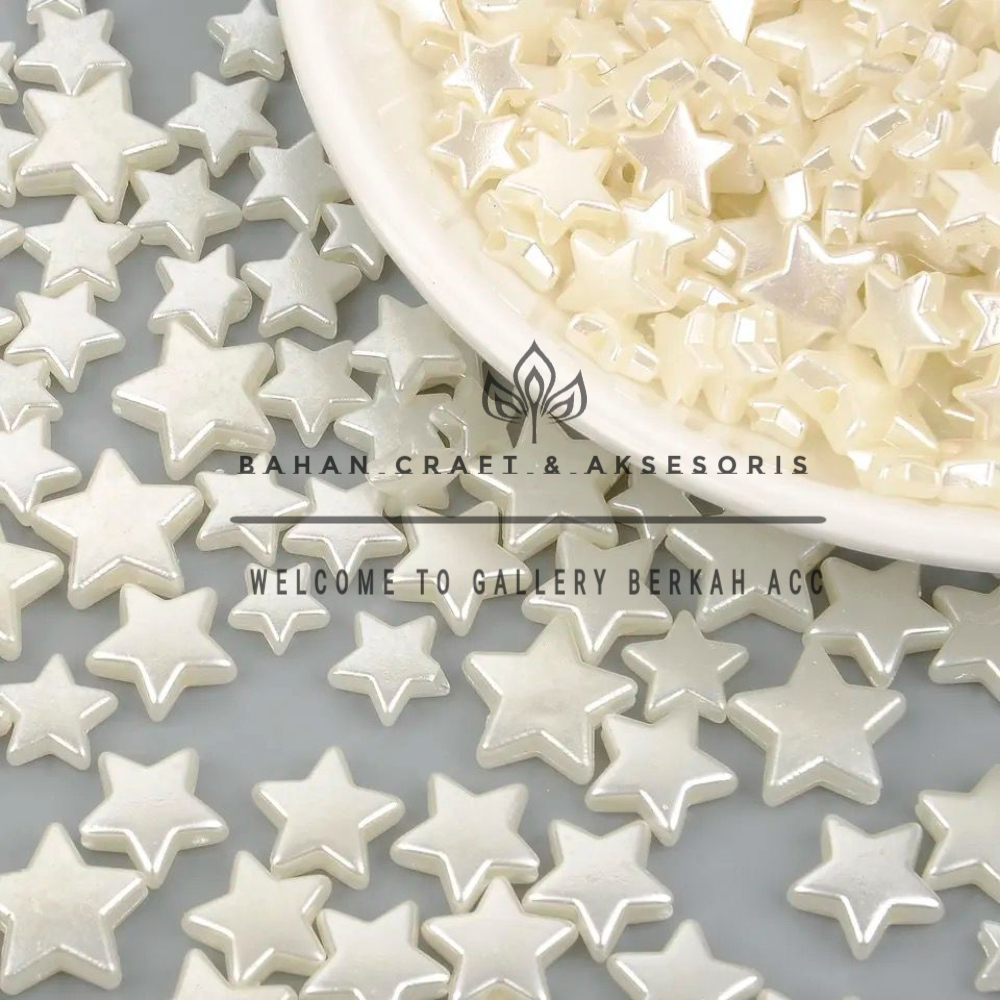 [50 pcs] Manik Manik Pearl Bentuk Bintang Mini Manik Manik Mutiara Bentuk Bintang Bahan Craft