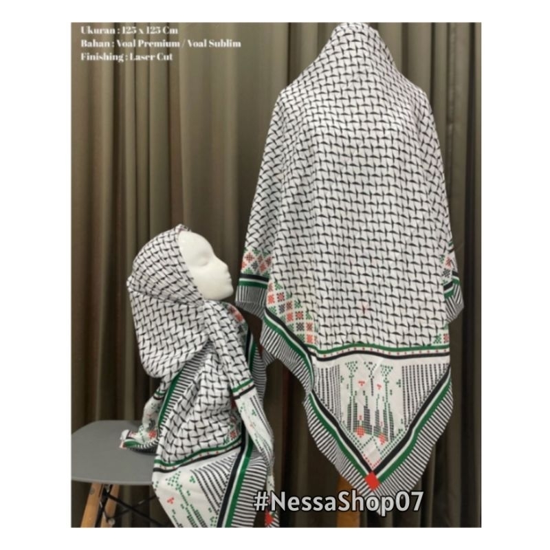 🇵🇸 Hijab Segi Empat Palestina | Hijab Palestina Standart | Hijab Palestina Syar'i | Hijab Jumbo | Pa