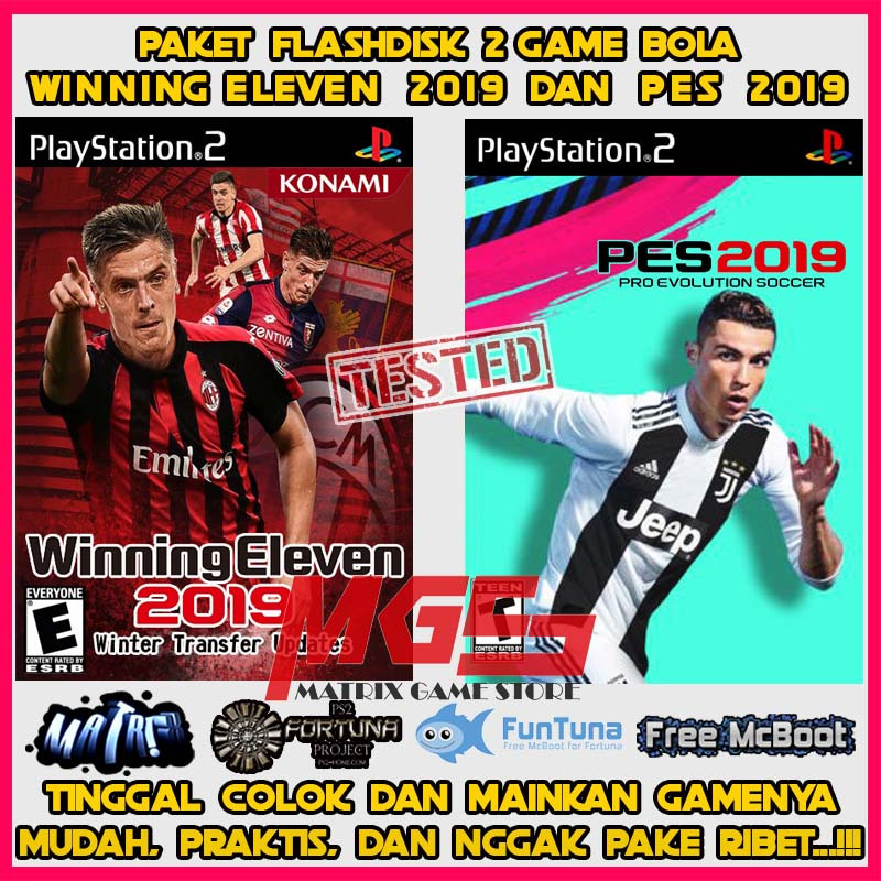 Flashdisk Game PS2 PS 2 PES 2019 dan Winning Eleven 2019