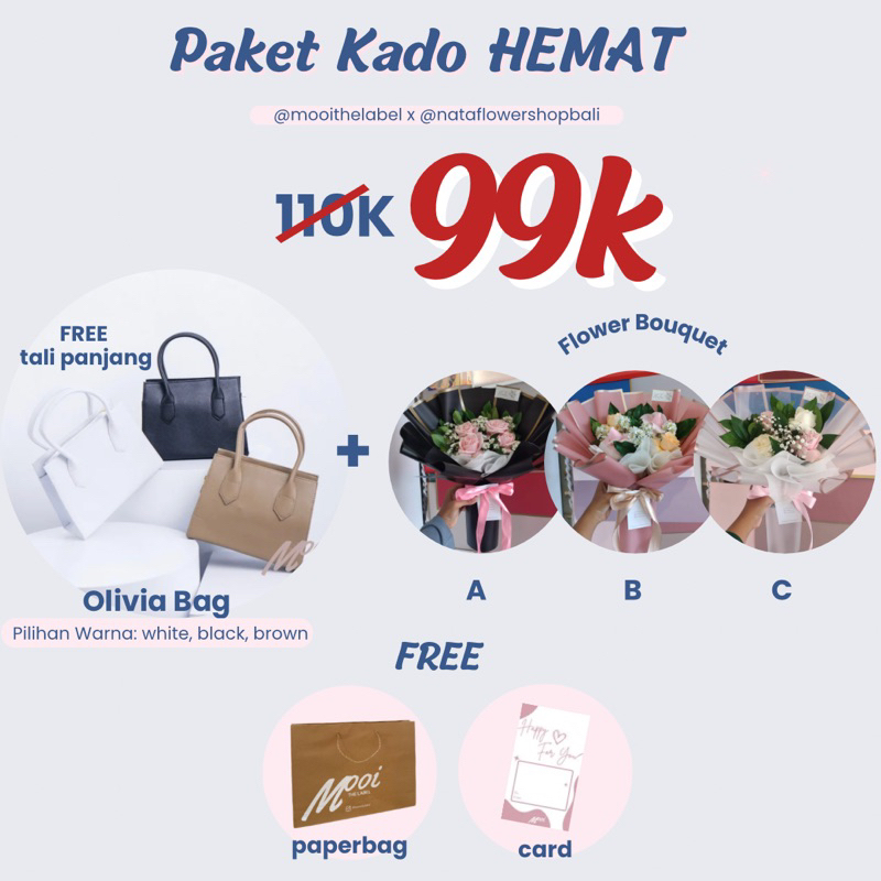 

GIFT PACKAGE | PAKET KADO | TAS + BUNGA