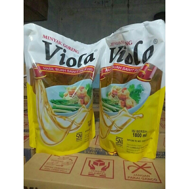 

Minyak goreng viola 1800ml pouch 1 dus