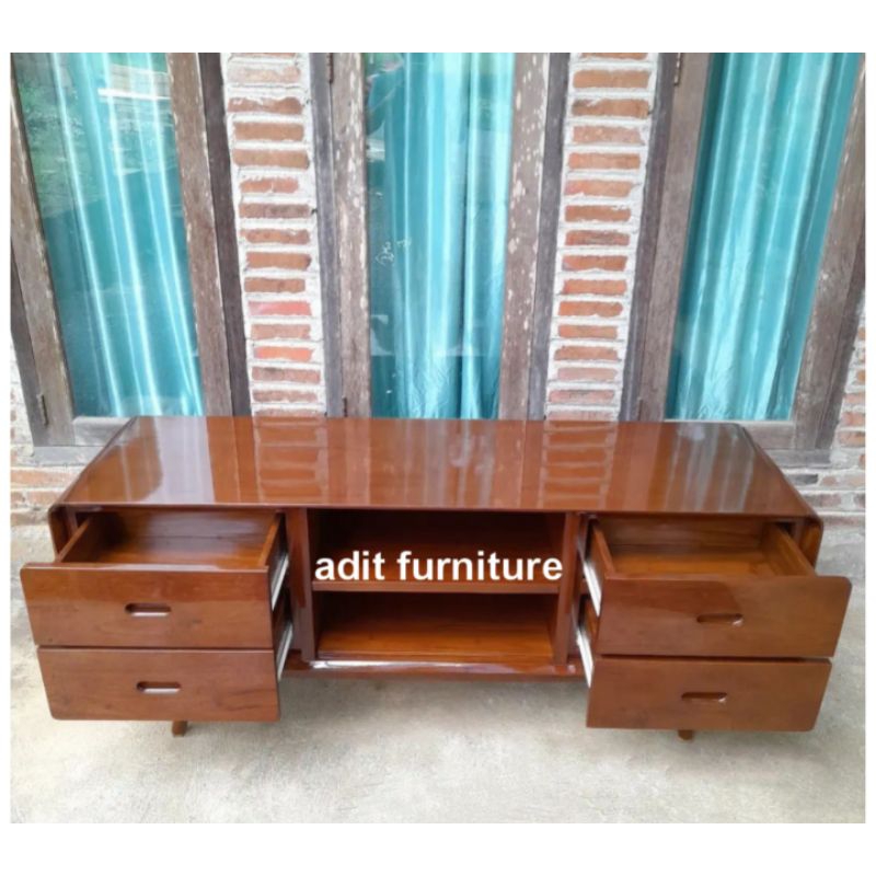 meja tv minimalis kayu jati, bufet tv kayu jati minimalis kayu jati