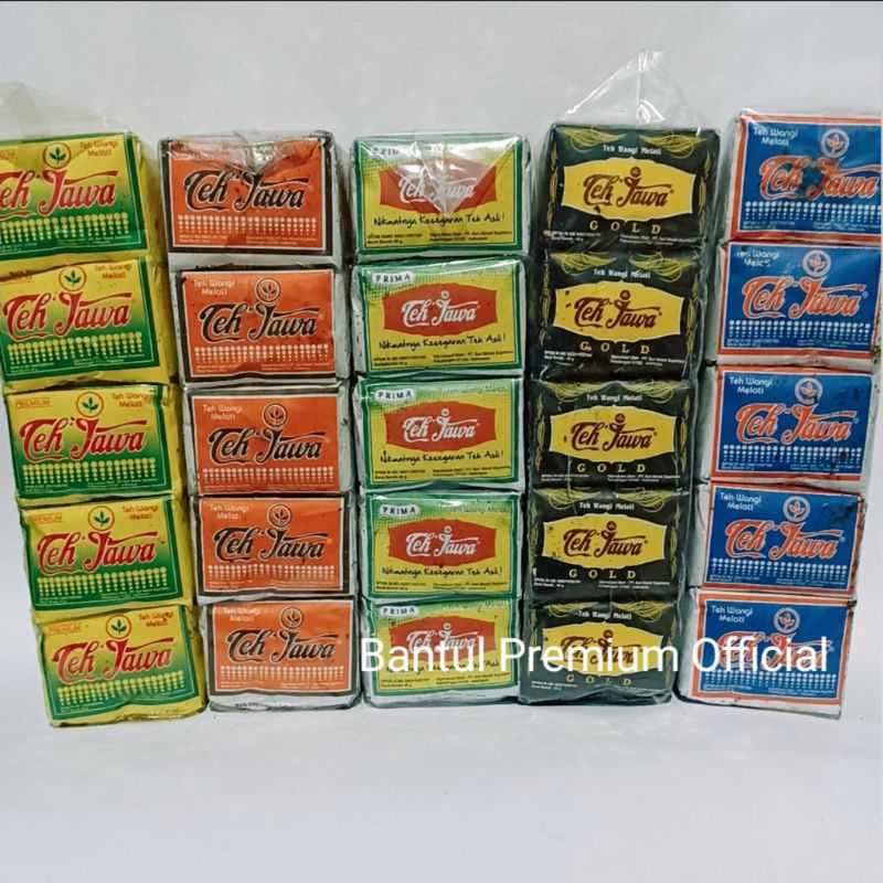 

Teh Jawa 5 Varian (Jawa Prima Kuning /Premium /Gold /Merah /Biru) 1 Pack isi 10 pcs @40/45 gram