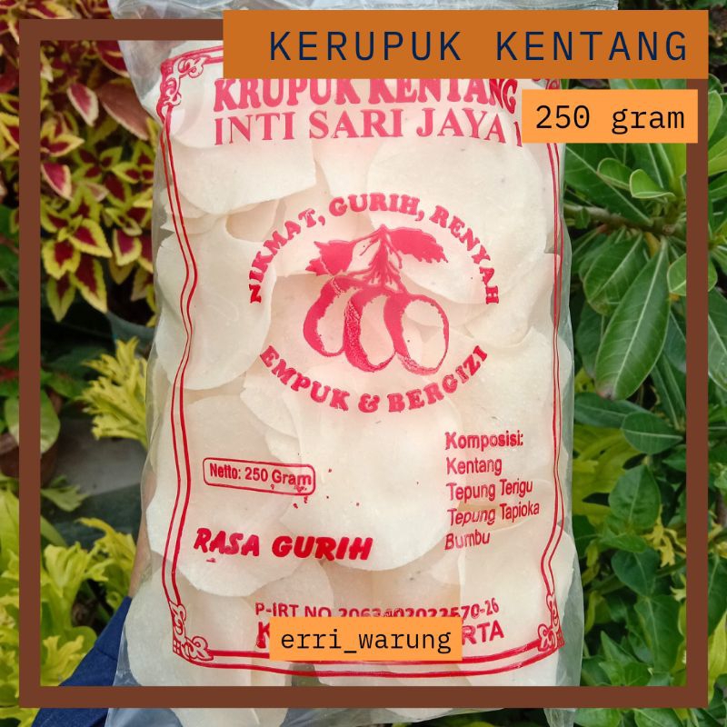 

kerupuk kentang RASA GURIH mentah 250 gram