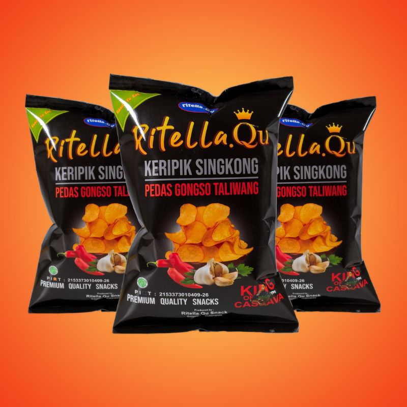 

RitellaQu Keripik Singkong Rasa Pedas Taliwang 65gr