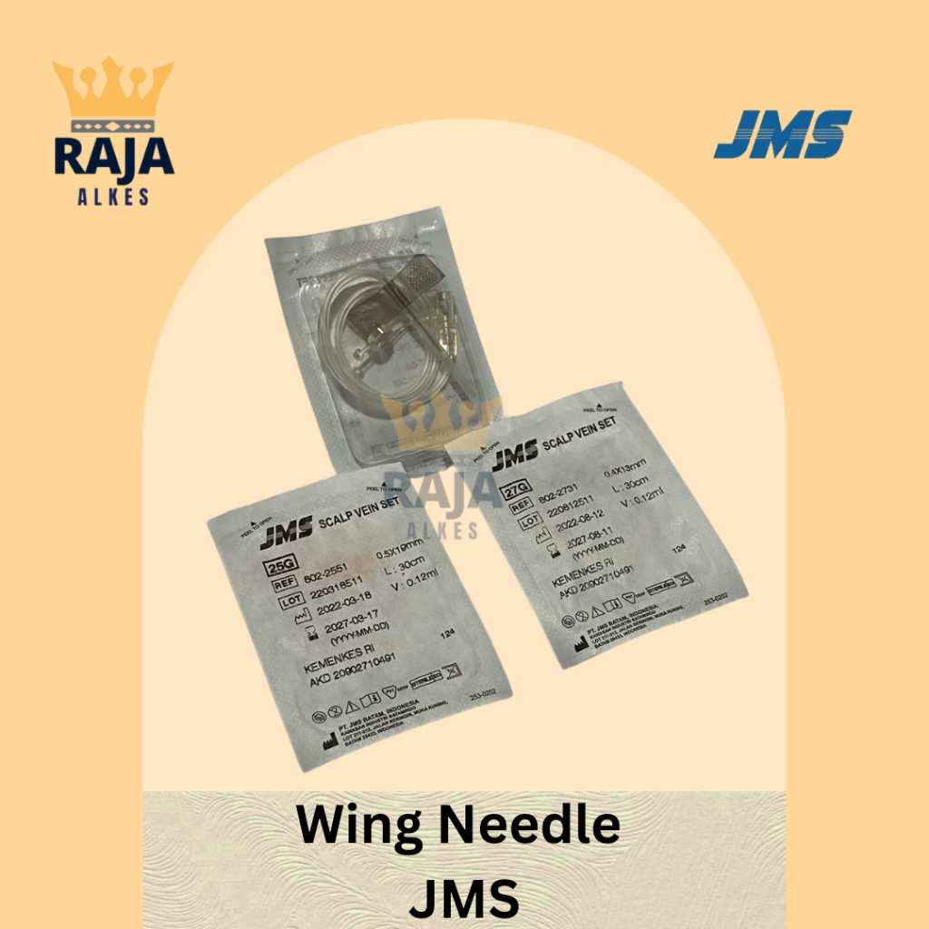 Wing Needle JMS Wing Needle Scalp Vein Infusion Set Per Pcs Wing Needle 23G 25G 27G JMS