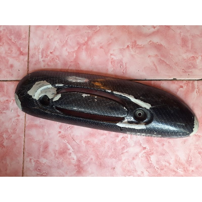 tameng knalpot scoopy carbon copotan motor