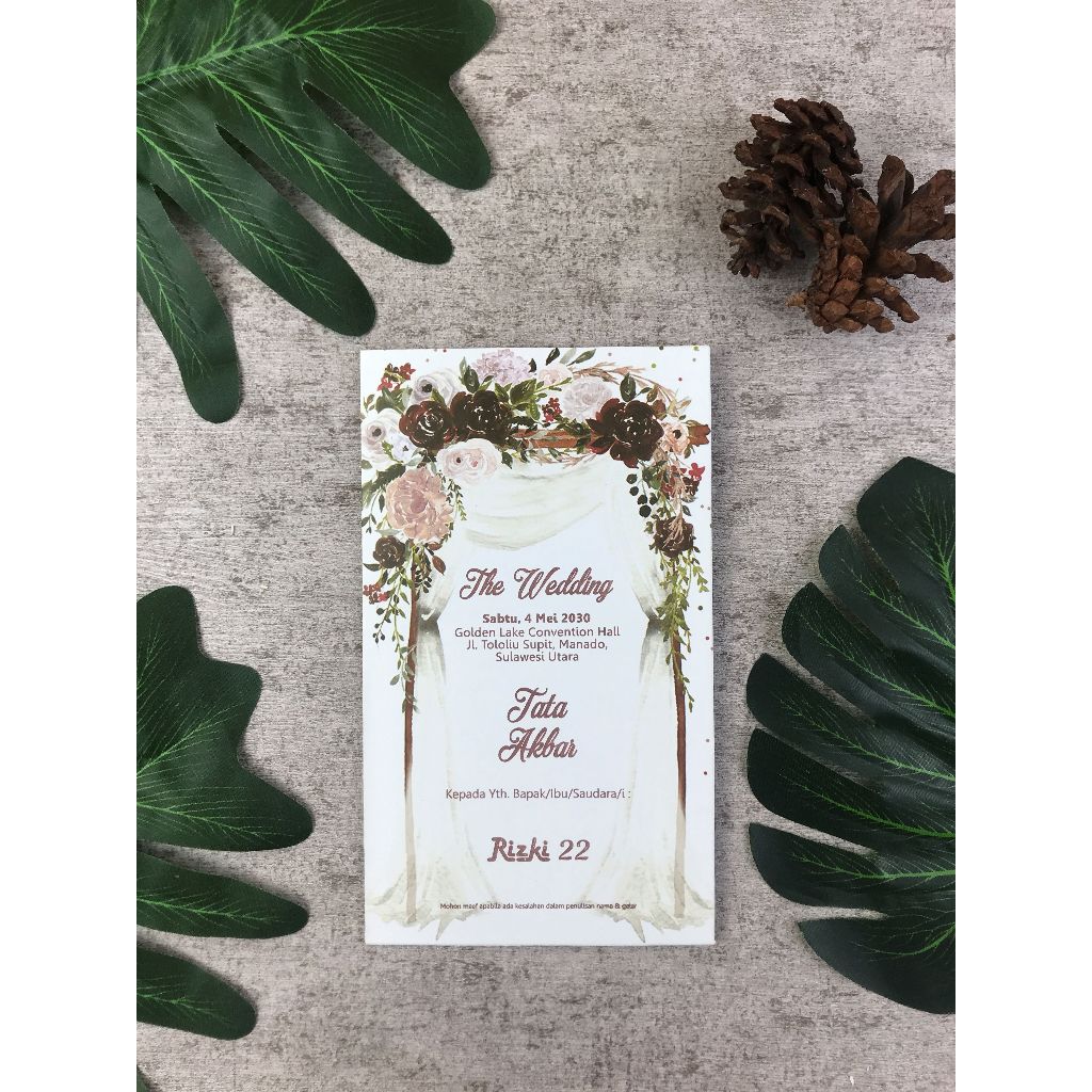 Blangko Undangan Pernikahan Rizki 22 Termurah