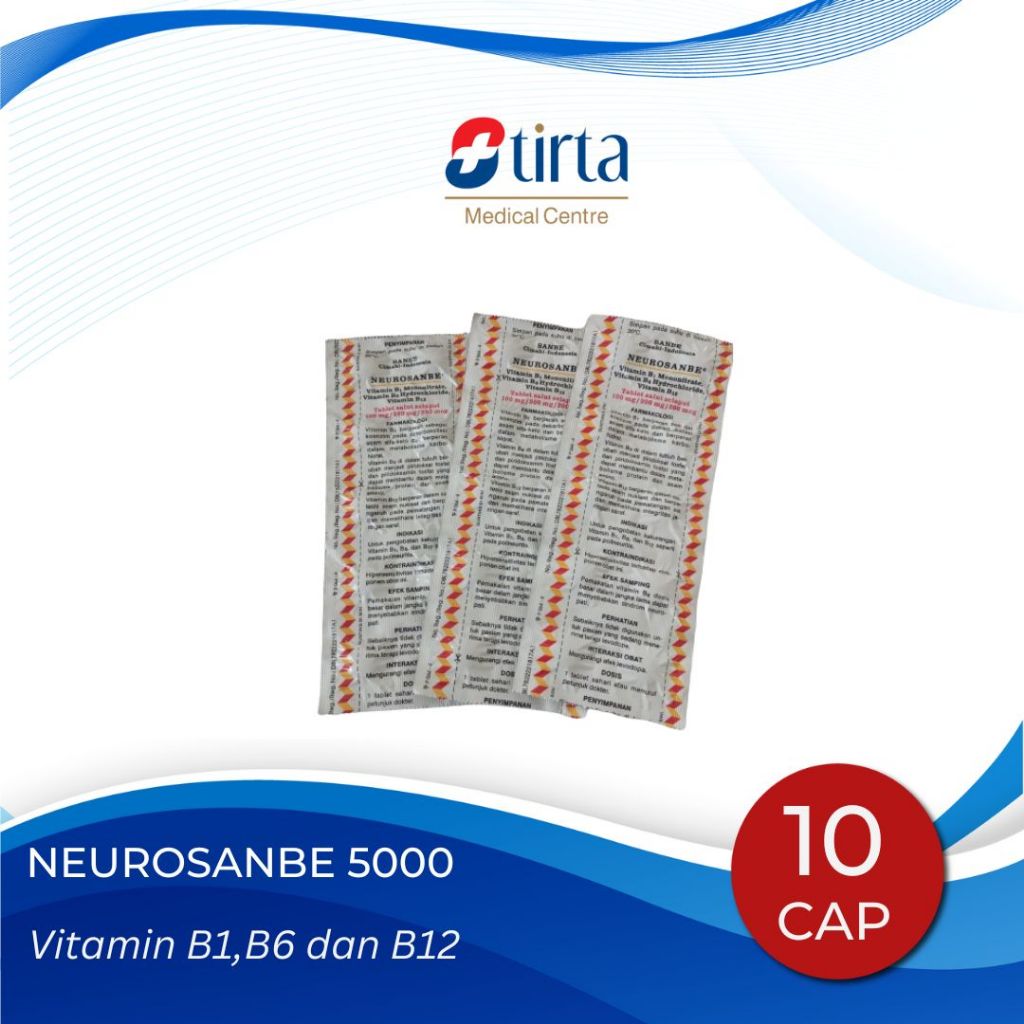 Neurosanbe 10 Tablet - Suplemen Vitamin B1, B6 dan B12