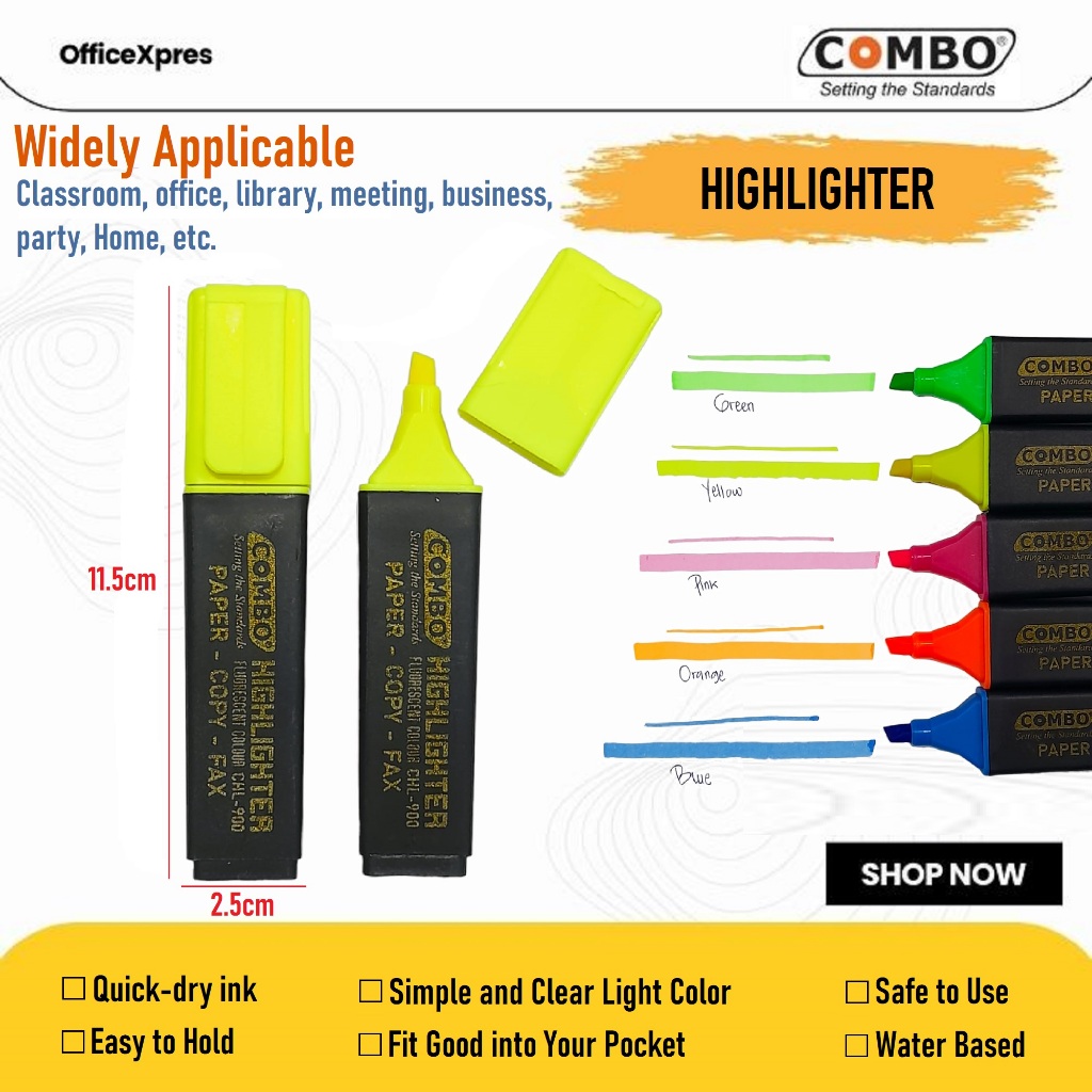 

Stabilo Highlighter / Penanda Text Warna / Highlighter Marker CHL-900 / Penanda Warna Warni