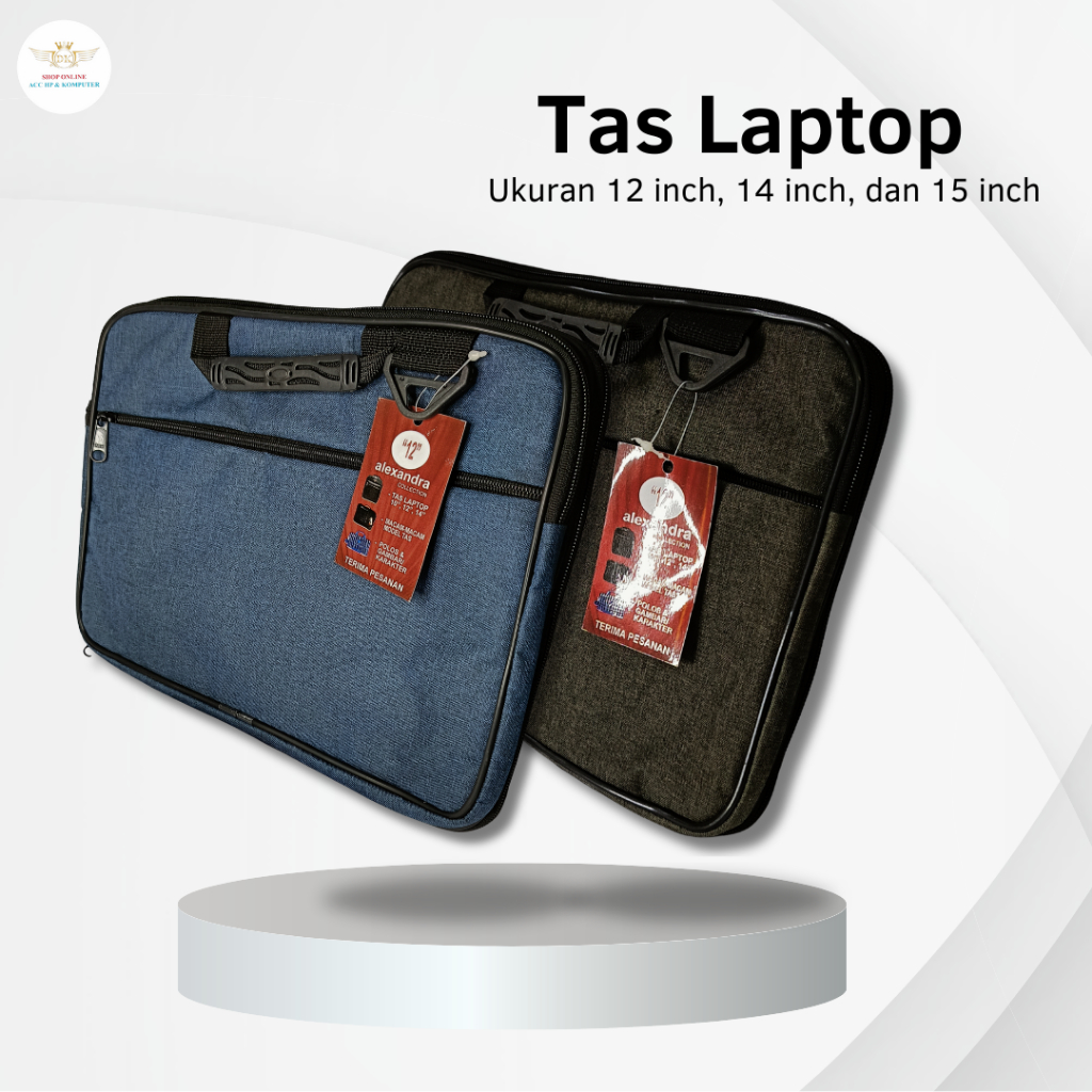 Tas Laptop Notebook 12 inch 14 inch 15 inch 2 model Jinjing dan Selempang