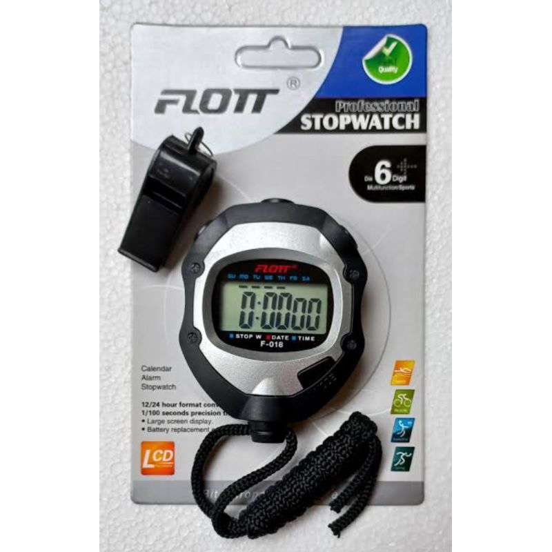 Stopwatch Digital Olahraga Plus Peluit Stopwatch Flott