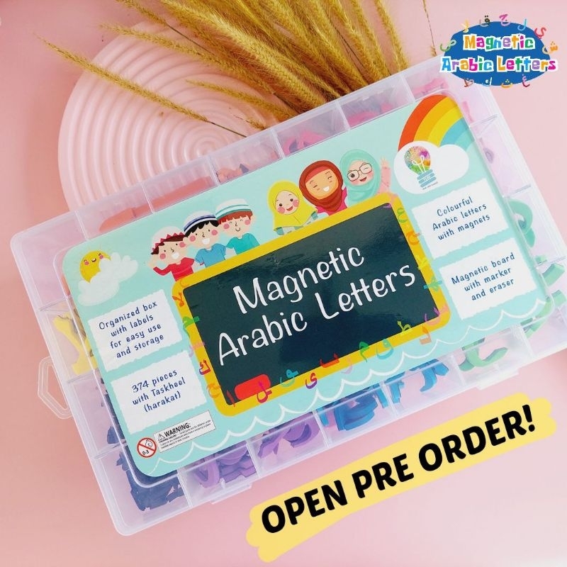 Magnetic Arabic Letter Montessori arabic apparatus bahasa arab anak READY STOCK