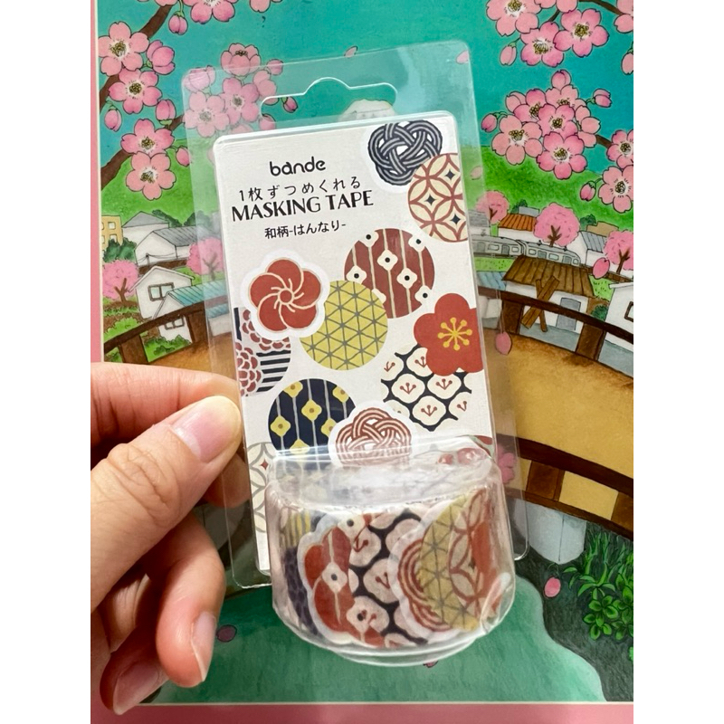 

Masking tape Bande Japanese pattern - hannari | washi tape Japan | journal jurnal | sticker Jepang