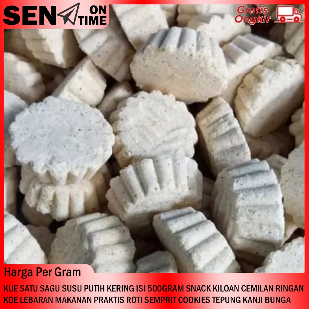 

KUE SATU SAGU SUSU PUTIH KERING ISI 500GRAM SNACK KILOAN CEMILAN RINGAN KOE LEBARAN MAKANAN PRAKTIS ROTI SEMPRIT COOKIES TEPUNG KANJI BUNGA HALAL MASAKAN MAKANAN RINGAN KERIPIK RENYAH HARI RAYA MURAH IDUL FITRI LUMER MANIS GURIH SNACK CIKI JAJAJAN RDS4