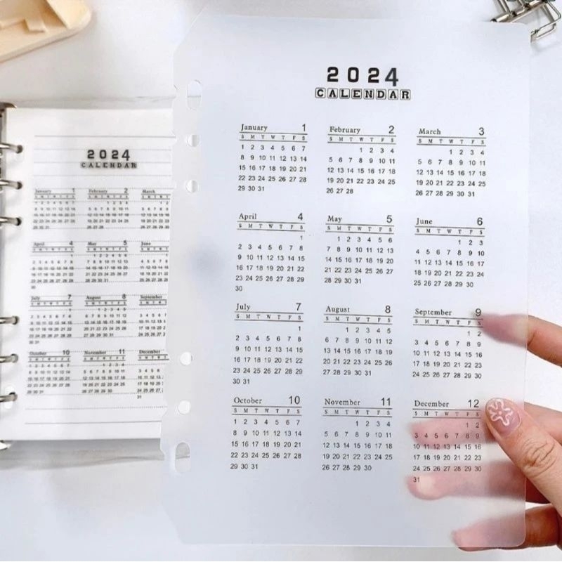 

[FUN] Kalender 2024 A6 6 Ring cocok untuk semua binder A6 6 Ring Doff