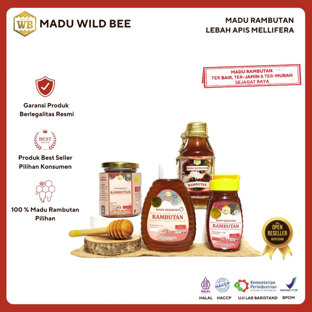 

WB Wild Bee - Madu Rambutan / Lebah Apis Melifera - Wild Bee - Kemasan Try Kit