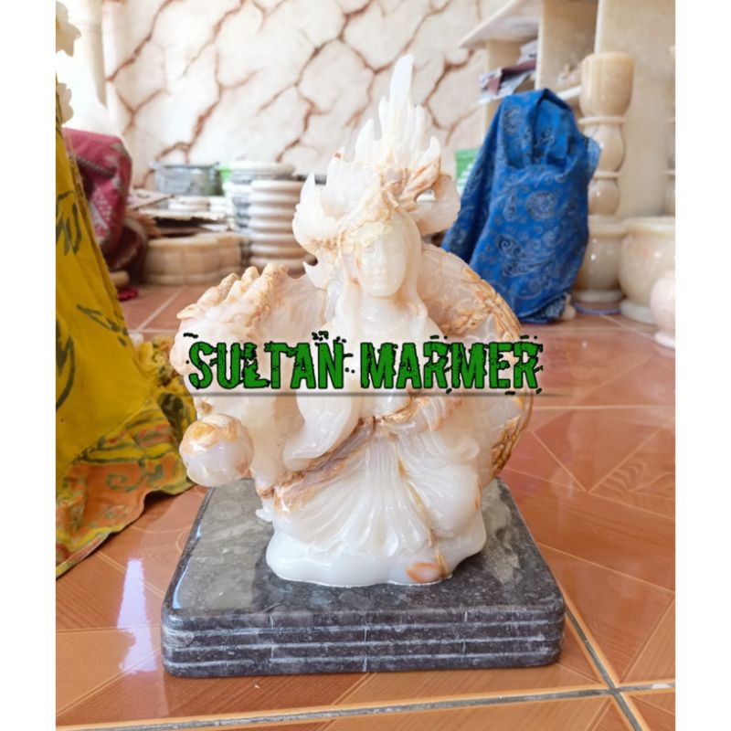 Patung Dewi Kwan Im Batu Onix Super