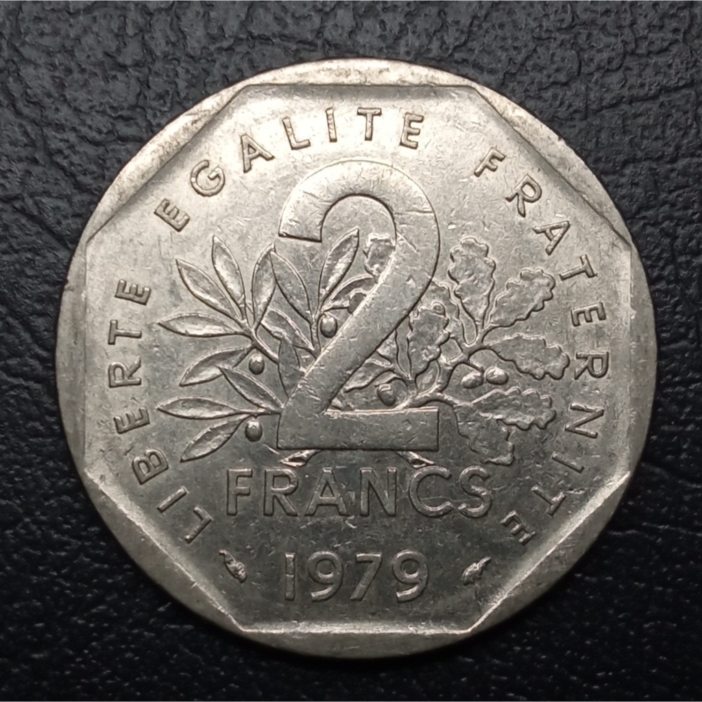Koin Kuno Prancis 2 Francs 1977-2001 | Koin Kuno Mancanegara