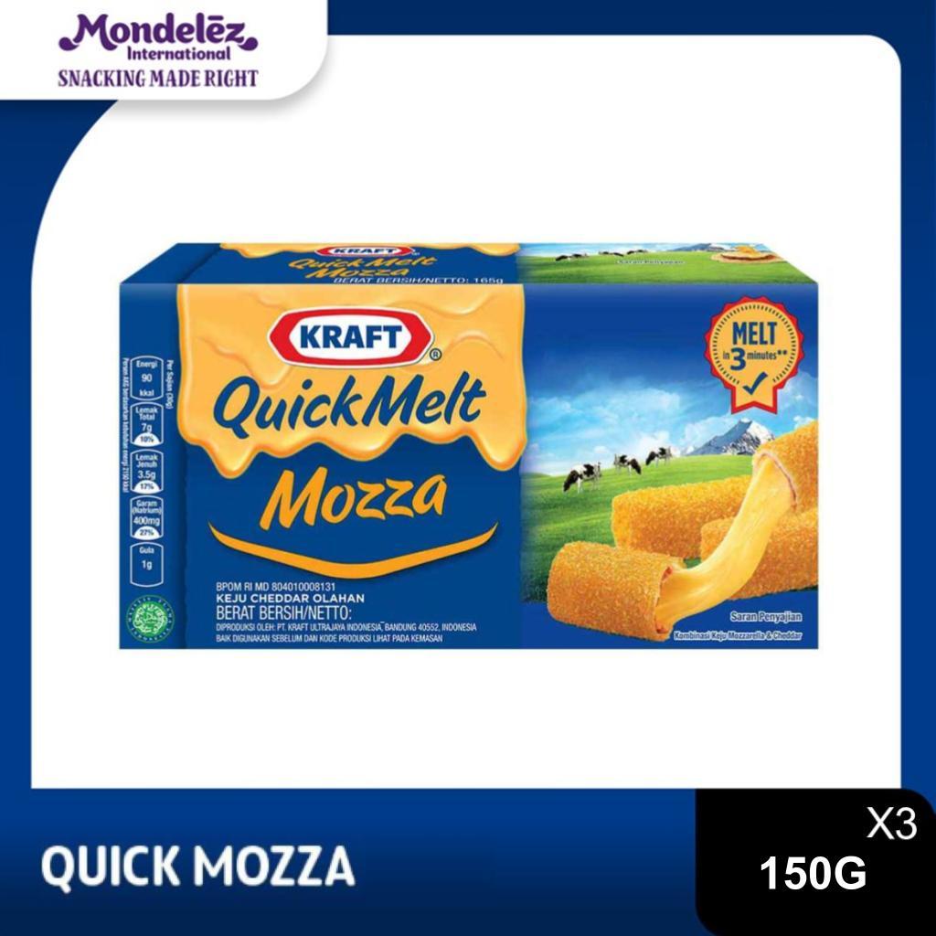 

Kraft Quick Melt Mozza Cheese, Solusi masak simple, anti gagal 150g - triple pack