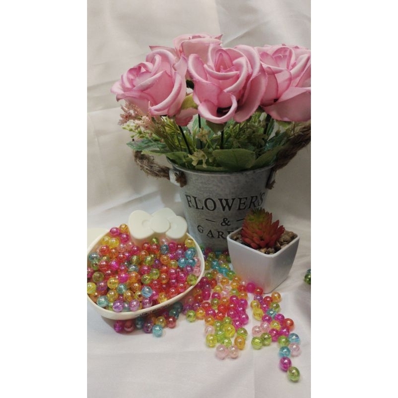 25gr manik akrilik Ab pelangi bening ready stok