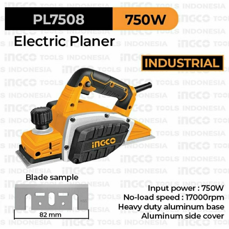 INGCO Mesin Ketam Kayu 750W PL7508