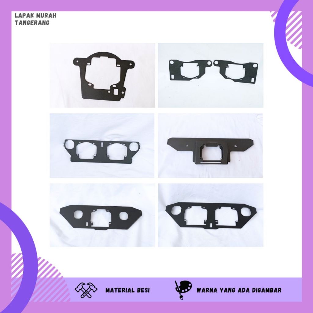 BRACKET DUDUKAN LAMPU BILED PROJIE AES MKL VINYX CR7 2,5 INCH AEROX NINJA 250 FREEGO VARIO TECHNO BO