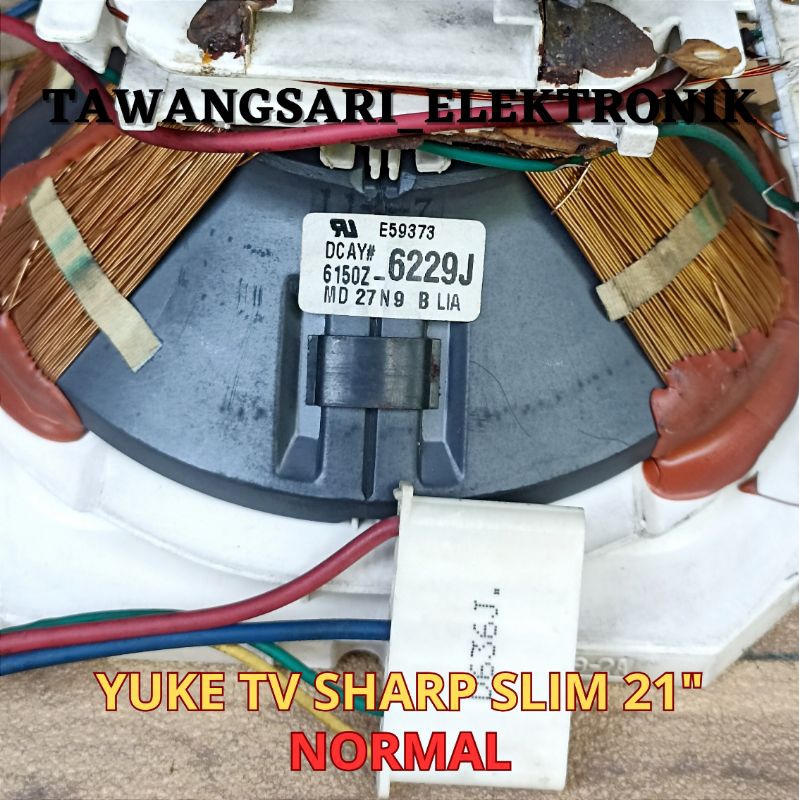 yuke tv sharp slim 21" yuke sharp 21 inch normal yoke sharp 6229j 21 inci bekas