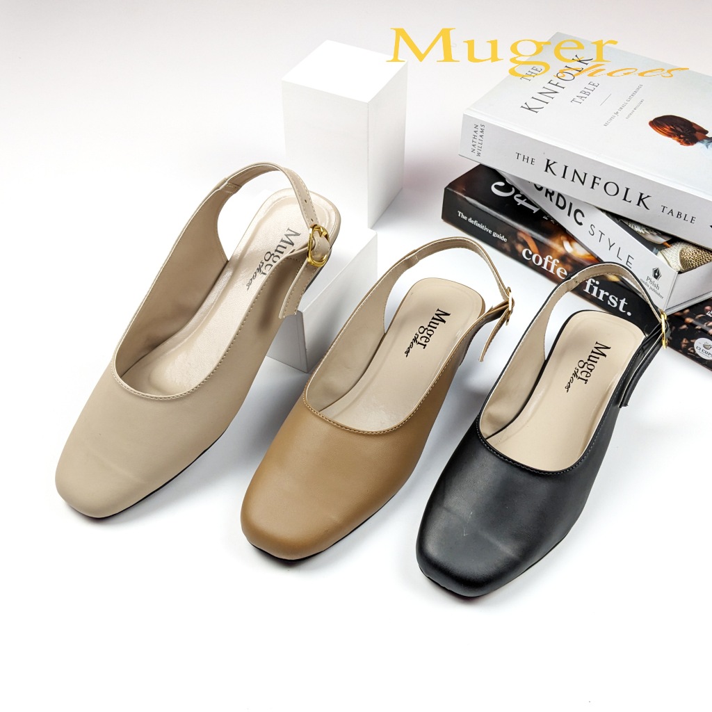 MONA Sepatu Wanita, Sepatu Heels, Hak Tahu 2cm Muger shoes