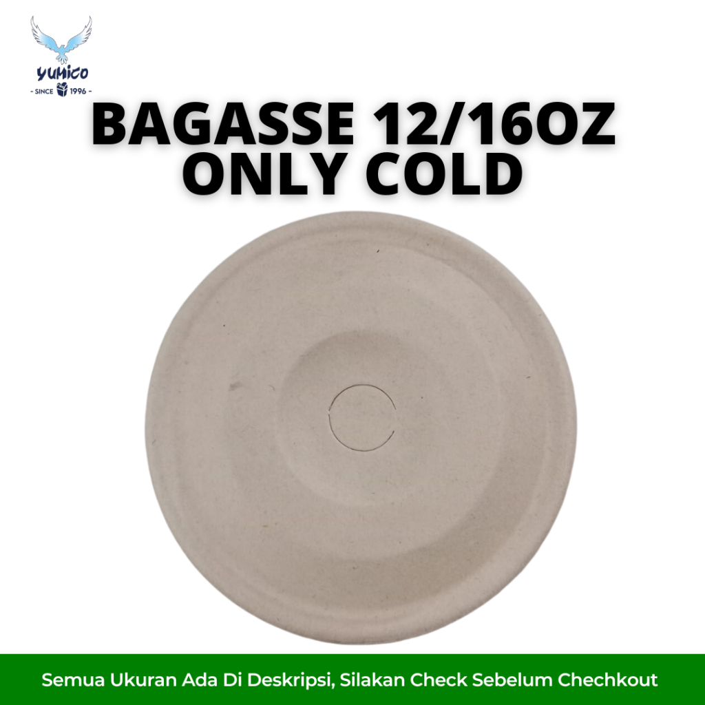 

2Xbtygneal Sakha Snack ) Tutup Bagasse Lid Natural - Eco - Lid 8 / 12 / 16 Hot/Cold Tutup Paper Cup
