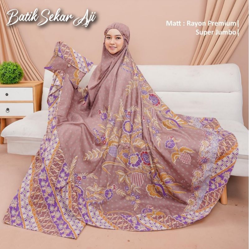 Mukena Batik jumbo rayon premium adem