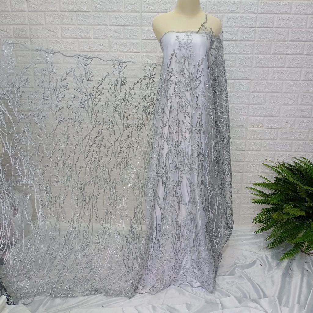 Kain Tile akar salur glitter mewah