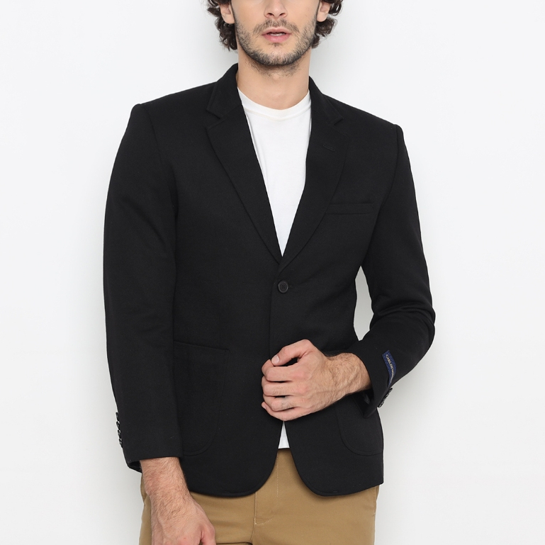Carlos Moreno Blazer Casual Pria BSK 30011 Hitam