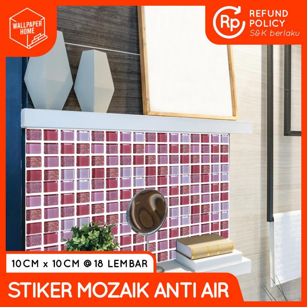 WALLPAPER DINDING KAMAR MANDI ANTI AIR | STICKER WALLPAPER MOTIF MOZAIK ANTI NODA | STICKER KAMAR MA