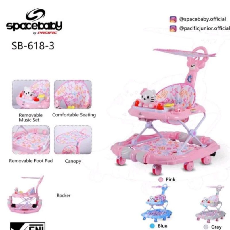 Baby Walker Apollo Bayi Boneka Hello kitty