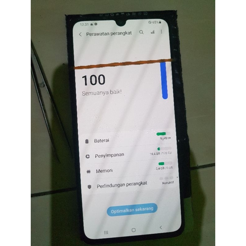 Mesin Samsung A70 hidup ada minus