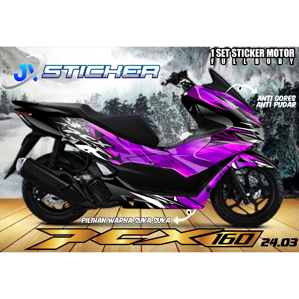 DEKAL STIKER PCX 160 TERBARU FULL DOBY STICKER PCX 2023 AKSESORIS PCX 160 STRIPING PCX 160 STIKER PC