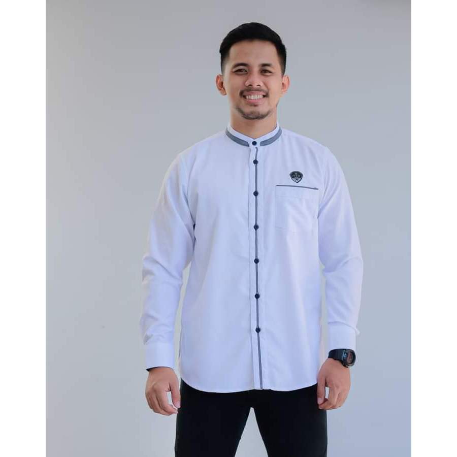 Baju Koko Pria Lengan Panjang remium distro excellent quality Warna Putih