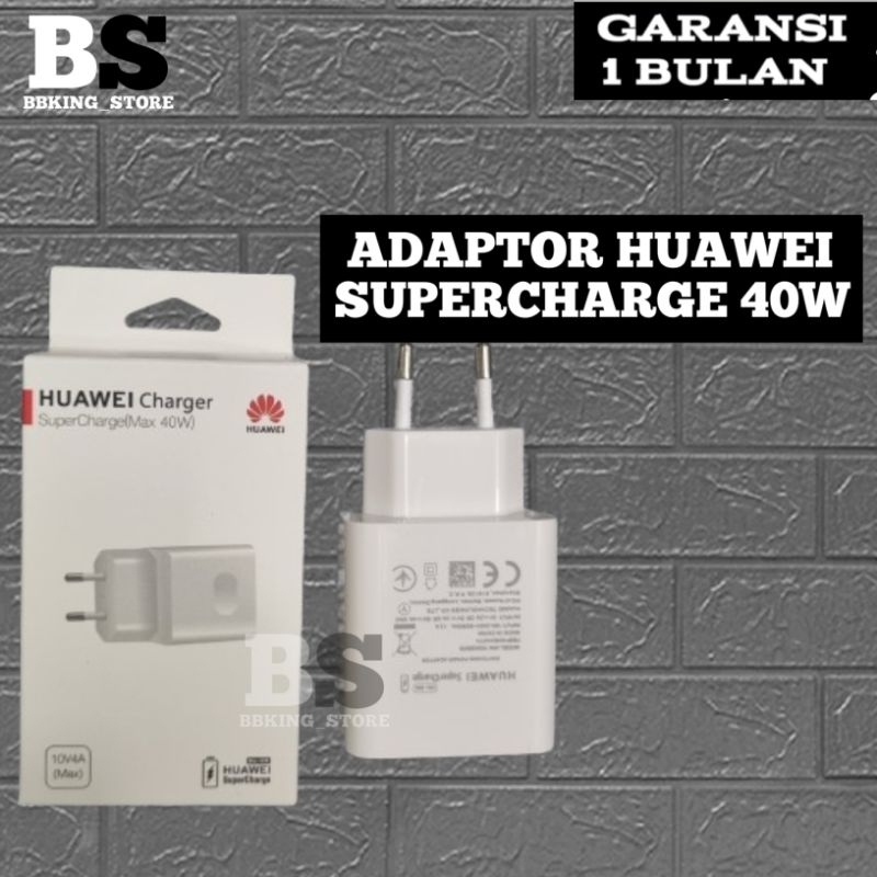 CHARGER HUAWEI 40W / 40WATT ADAPTOR KEPALA CHARGER SUPERCHARGE FAST CHARGING ORIGINAL 100%
