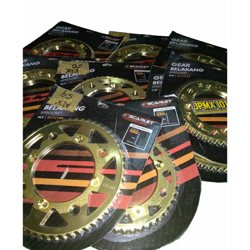 GEAR BELAKANG 428 SCARLET CRF KLX WR SUPERMOTO